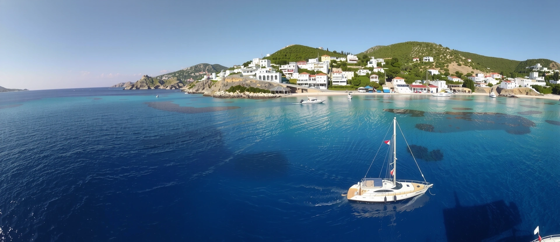 Bodrum peninsula aerial view
