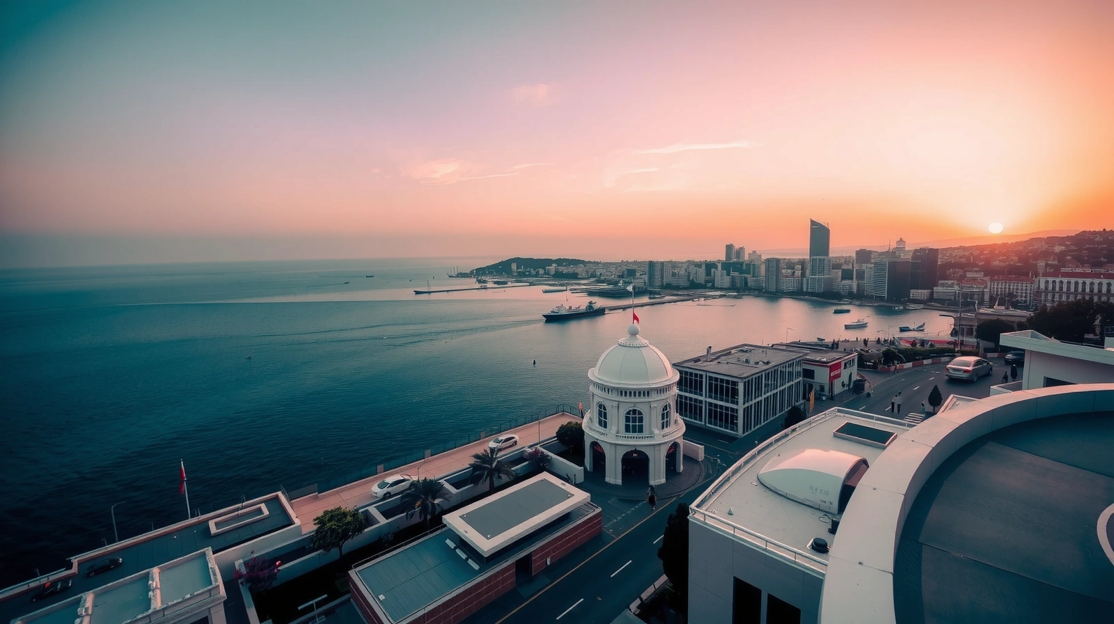 Aerial view of the Aegean coast
